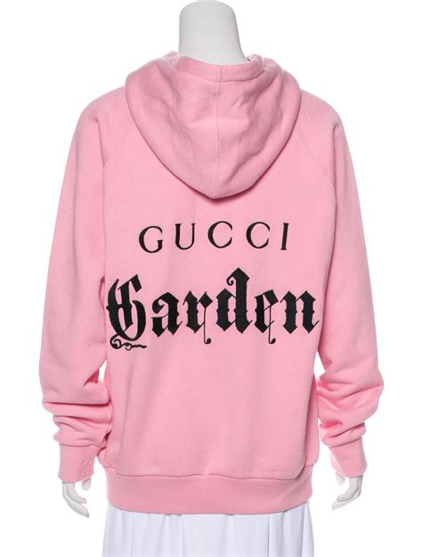 gucci garden hoodie blue|Gucci logo velvet sweatshirt.